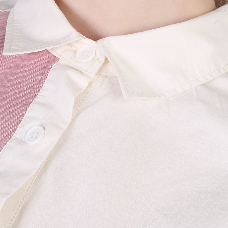 женская бежевая рубашка Converse Colorblocked Button Shirt 10022971281 - цена, описание, фото 3